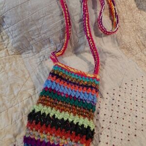 Colorful Crochet Crossbody Bag